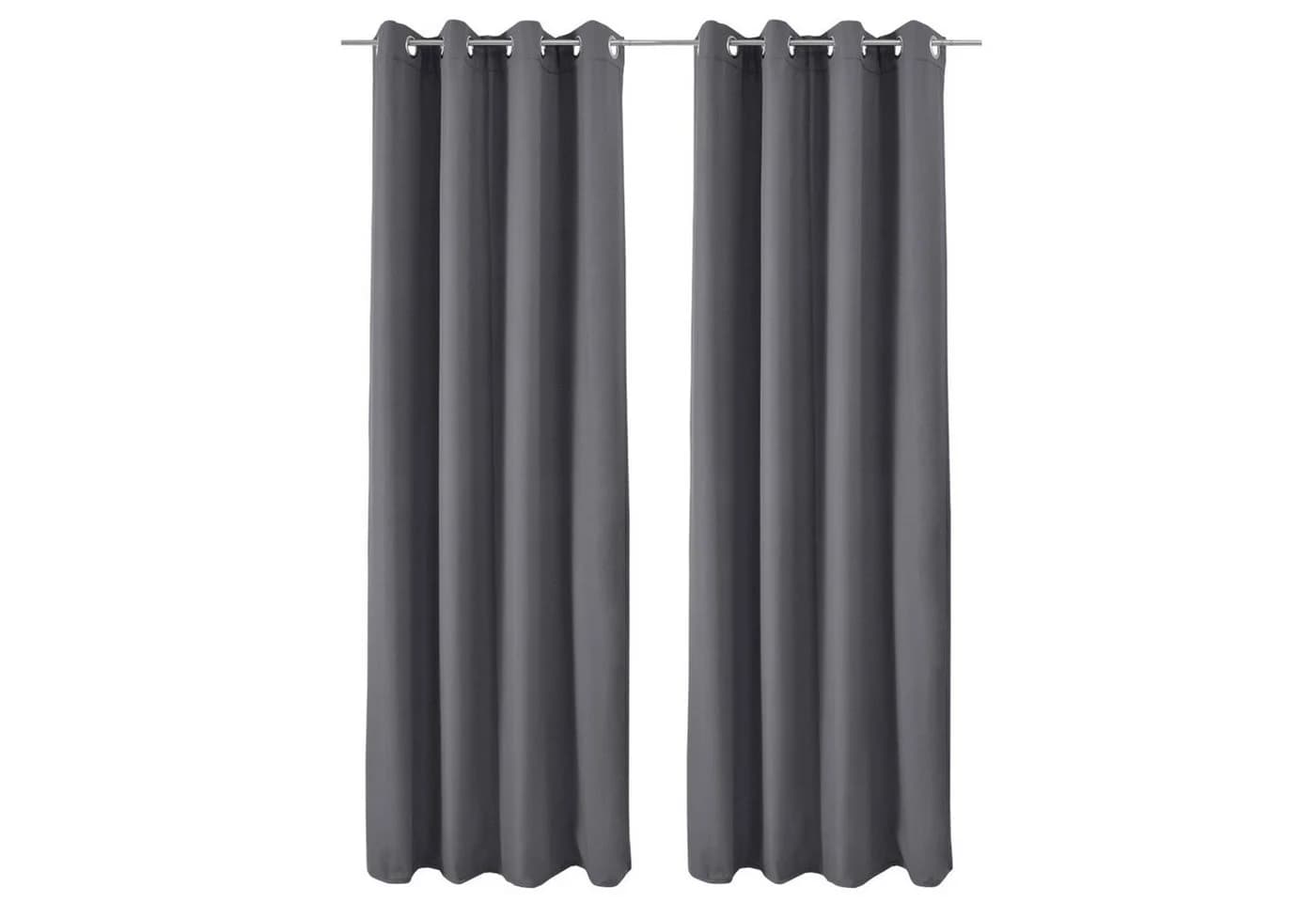 Beautissu Thermovorhang Anthrazit 2er Set - Bild 2