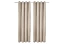 Beautissu Vorhang Amelie 2er Set Sand Blackout mit Ösen Bild 2