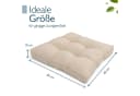 Beautissu Sitzkissen Flair LK Outdoor Natur 60x60x10cm Wetterfest Bild 3
