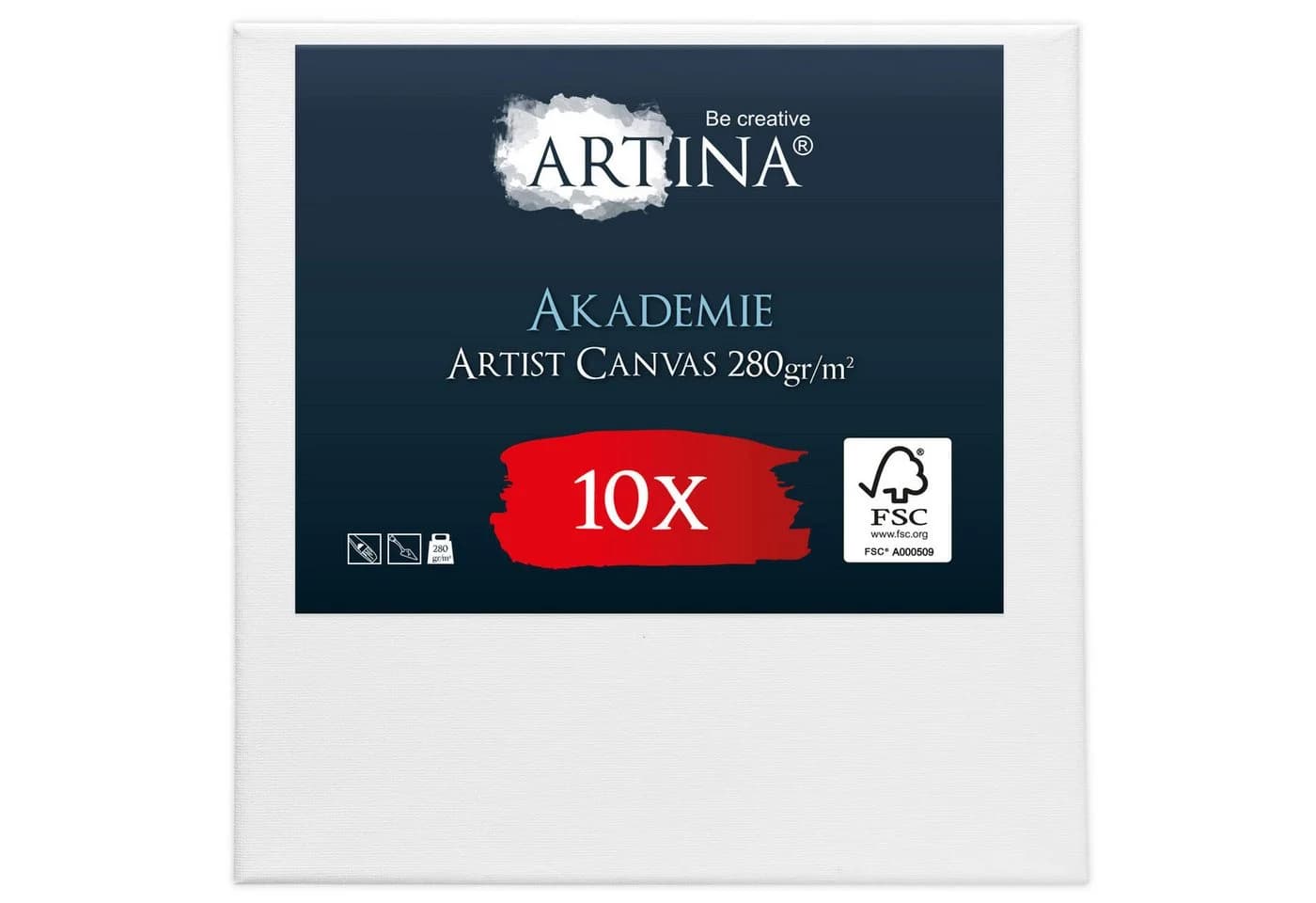 Artina Akademie Keilrahmen Weiß Leinwand 100% Baumwolle - Bild 2