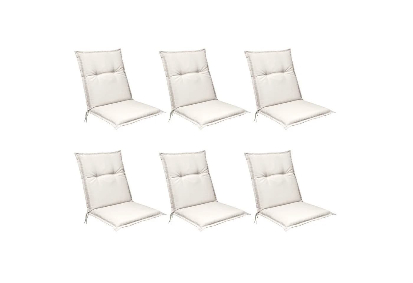 Beautissu Sitzauflage 6er Set Niedriglehner Auflagen Base NL Natur - Bild 2