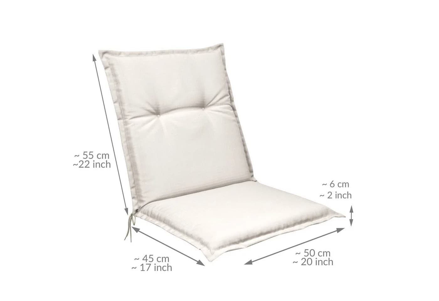 Beautissu Sitzauflage 6er Set Niedriglehner Auflagen Base NL Natur - Bild 3