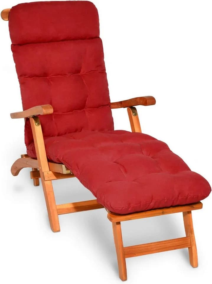 Beautissu Polsterauflage Deckchair Rot - Bild 2