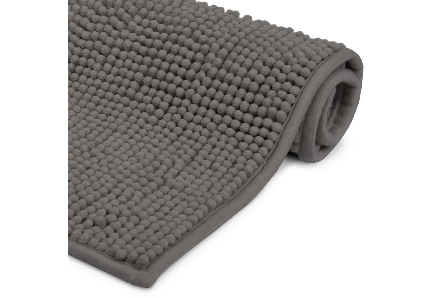 Beautissu Badematte BeauMare WR rutschfest Chenille Anthrazit