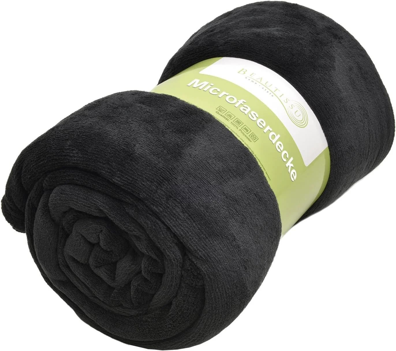 Wohndecke Aurelia Kuscheldecke Schwarz 150x200cm | Beautissu - Bild 2