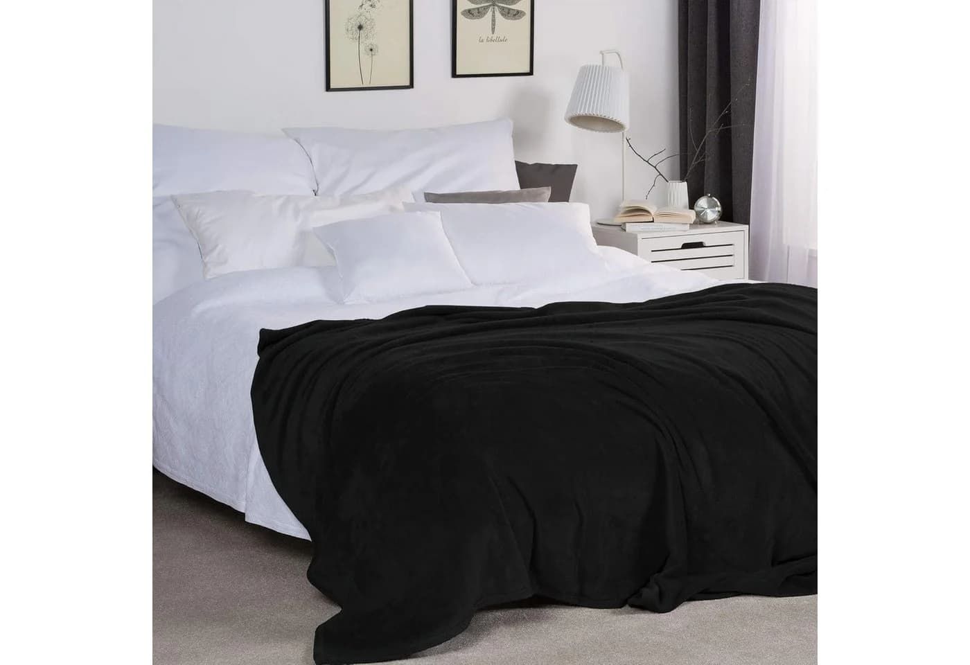 Wohndecke Aurelia Kuscheldecke Schwarz 150x200cm | Beautissu - Bild 3