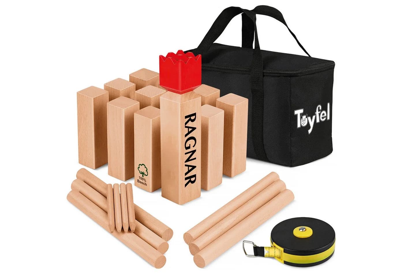 Toyfel Spiel Ragnar Wikingerspiel Massivholz Set mit Tasche - Bild 2