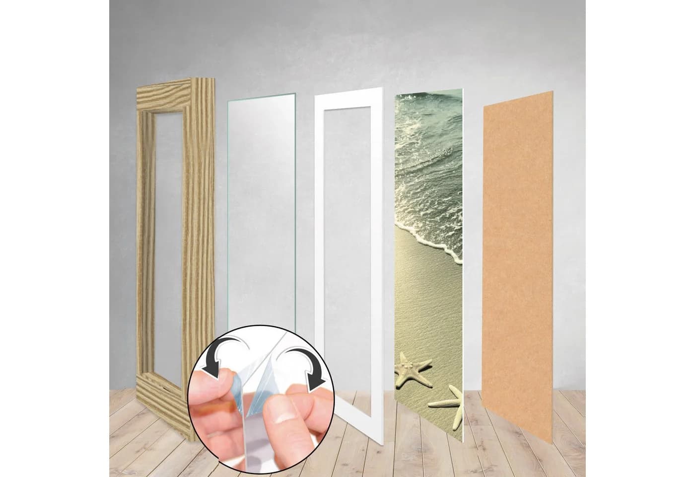 bomoe Bilderrahmen Set 12er Ocean Eiche Holz Collage - Bild 4