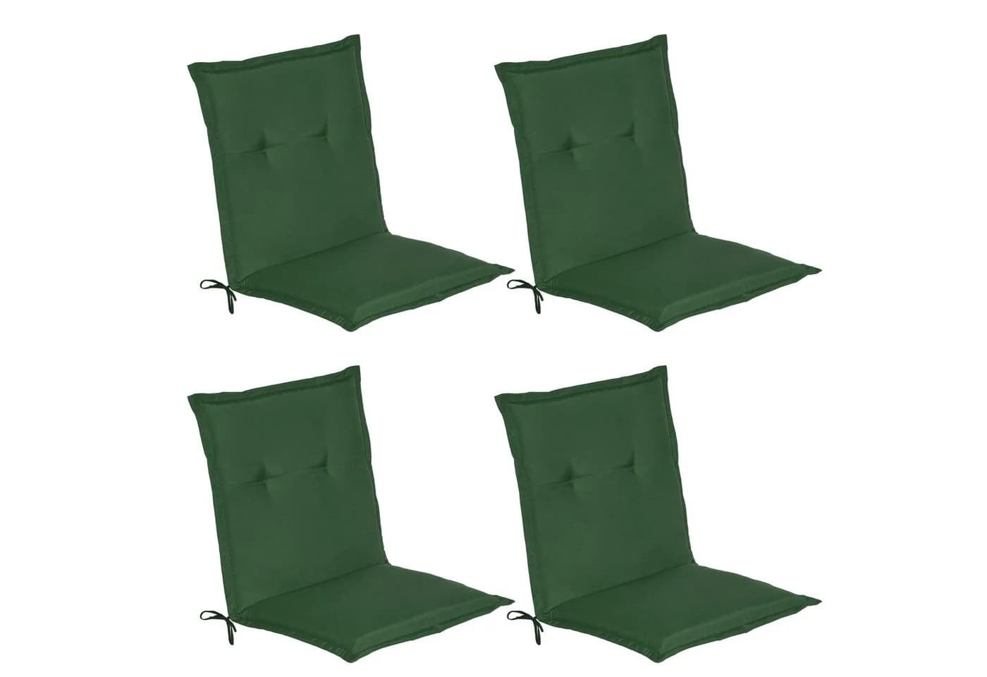 Beautissu Sitzauflage Niedriglehner 4er Set Dunkelgrün UV-Schutz - Bild 2