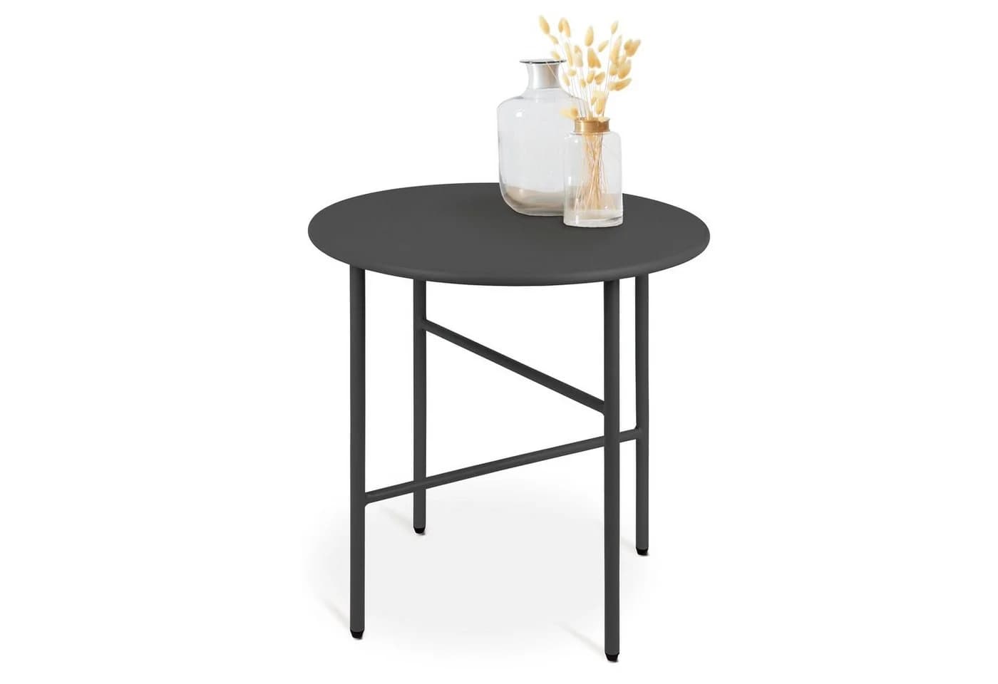 bomoe Beistelltisch Finn Schwarz Rund Ø 53 cm In- & Outdoor