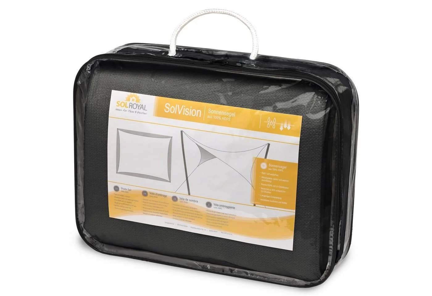 Sol Royal Sonnensegel 2x2m SolVision HS9 Anthrazit UV-Schutz - Bild 5