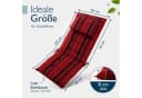 Beautissu Hochlehnerauflage Premium mit Kopfpolster Rot UV-Schutz Bild 3