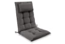 Beautissu Hochlehnerauflage Premium mit Kopfpolster Taupe Bild 2