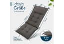 Beautissu Hochlehnerauflage Premium mit Kopfpolster Taupe Bild 3