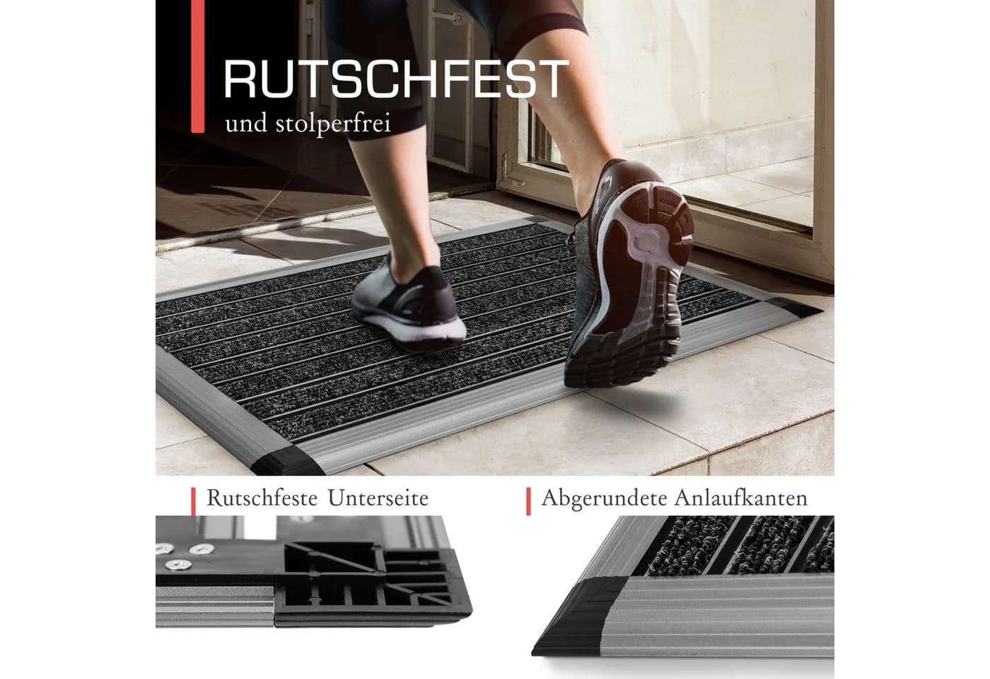 bomoe AluGant Fußmatte Grau Aluminium Rutschfest - Bild 4