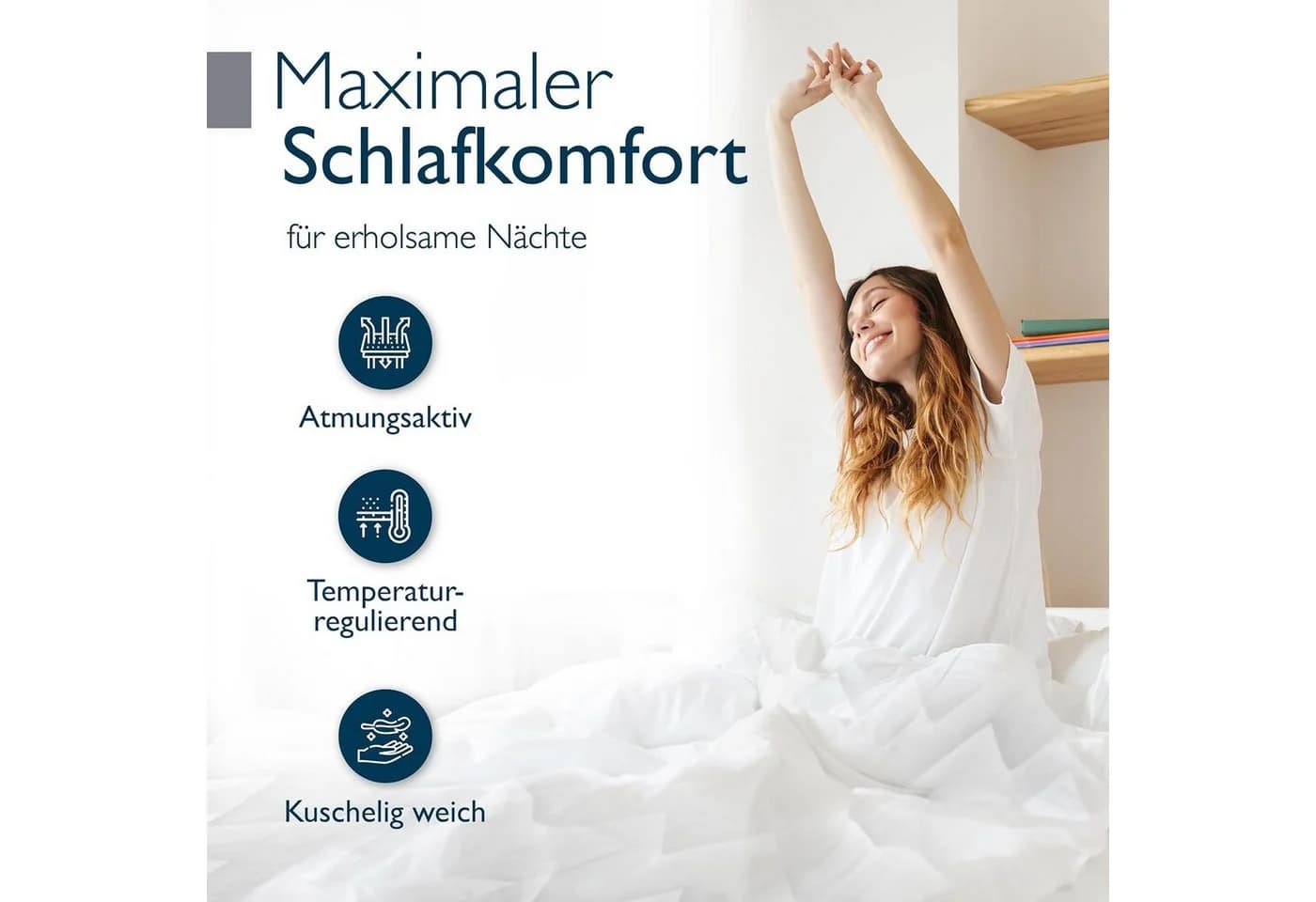 Beautissu 4 Jahreszeiten Bettdecke 135x200cm Allergiker - Bild 5