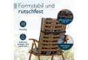 Beautissu Hochlehnerauflage 2er Set Anthrazit-Gestreift mit Kopfpolster Bild 1
