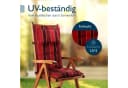 Beautissu Hochlehnerauflage 4er Set Rot-Anthrazit-Gestreift mit Kopfpolster Bild 4