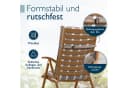 Beautissu Hochlehnerauflage 4er Set Beige-Weiß-Gestreift Bild 3