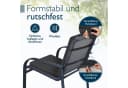 Beautissu Sitzauflage 6er Set Niedriglehner wasserdicht Anthrazit Bild 3