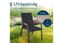 Beautissu Sitzauflage 6er Set Niedriglehner wasserdicht Anthrazit Bild 5