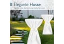 Beautissu Stehtischhusse Premium Weiß Ø 60-65 cm Bügelfrei Bild 1