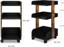 bomoe Rollwagen Bosse Schwarz Braun 69 cm Holzwerkstoff Bild 1