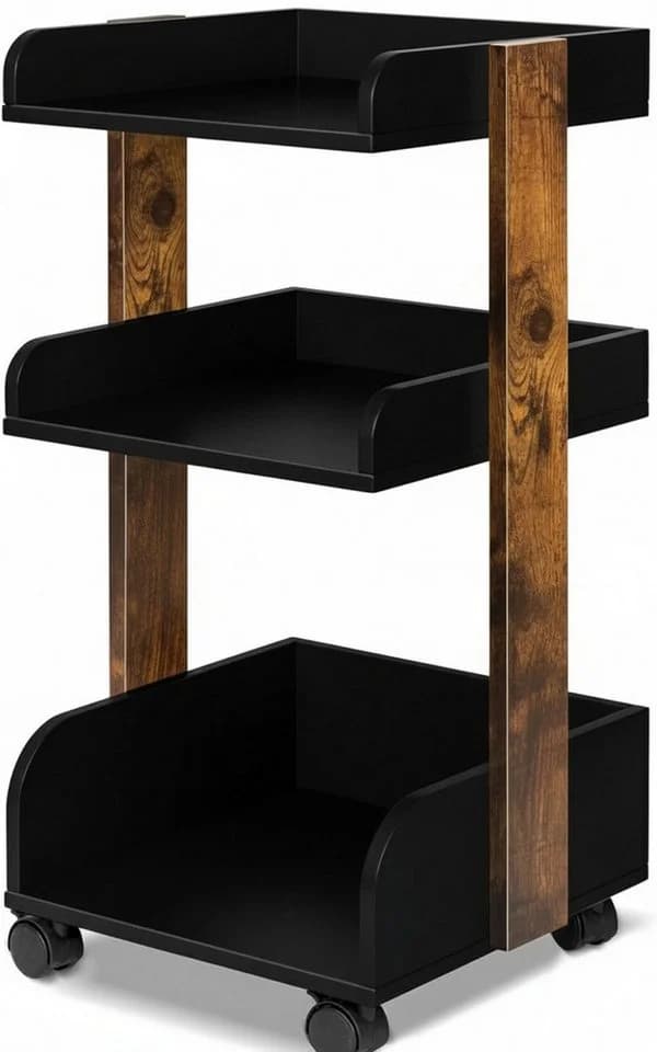 bomoe Rollwagen Bosse Schwarz Braun 69 cm Holzwerkstoff - Bild 2