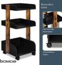 bomoe Rollwagen Bosse Schwarz Braun 69 cm Holzwerkstoff Bild 5