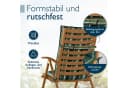 Beautissu Hochlehnerauflage Premium mit Kopfpolster Grün Bild 5