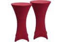 Beautissu Stehtischhusse Stretch Bordeaux 2er Set Bild 2