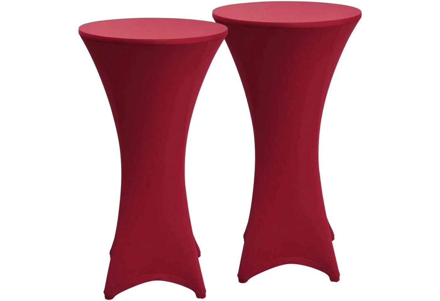 Beautissu Stehtischhusse Stretch Bordeaux 2er Set - Bild 2