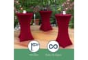 Beautissu Stehtischhusse Stretch Bordeaux 2er Set Bild 3
