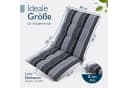 Beautissu Sitzauflage 2er Set Niedriglehner Anthrazit-Gestreift Bild 1