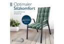 Beautissu Sitzauflage 4er Set Niedriglehner Grün-Kariert UV-Lichtechtheit Bild 5