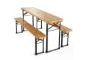 Beautissu Bierzeltgarnitur 3tlg. Klappbar Holz Braun Bild 2