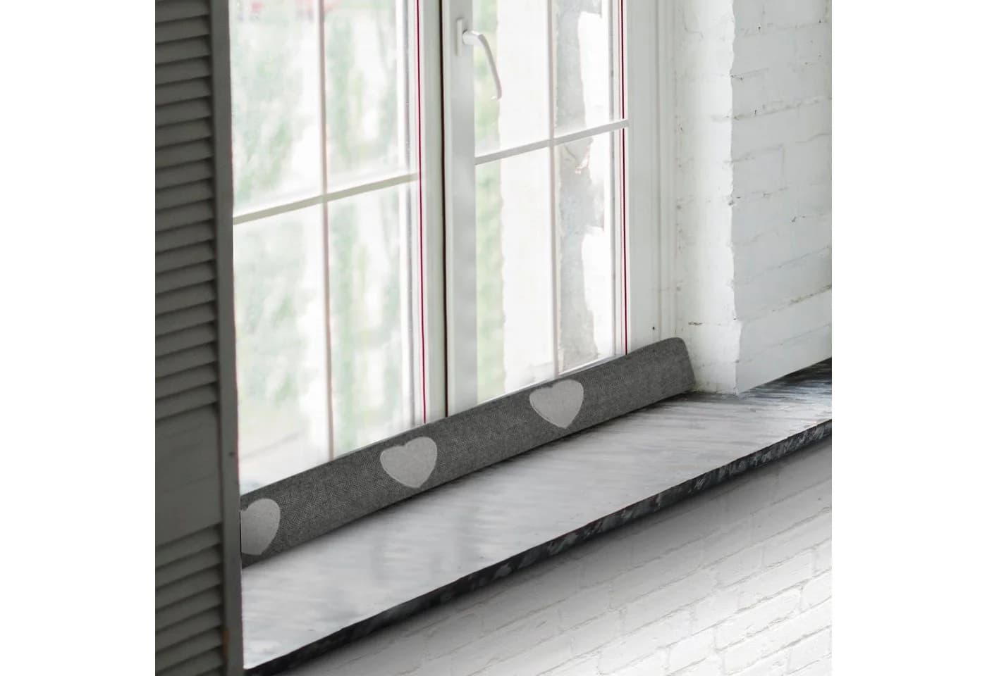 Beautissu Zugluftstopper 2er Set 120 cm Anthrazit