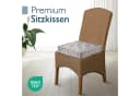 Beautissu Stuhlkissen Mila 50x50cm Taupe 100% Baumwolle Bild 1