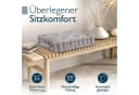 Beautissu Stuhlkissen Mila 50x50cm Taupe 100% Baumwolle Bild 3