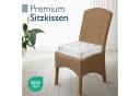 Beautissu Stuhlkissen 4er Set Mila 50x50cm Natur 100% Baumwolle Bild 1