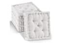 Beautissu Stuhlkissen 4er Set Mila 50x50cm Natur 100% Baumwolle Bild 2
