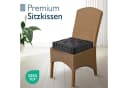 Beautissu Stuhlkissen 4er Set Mila 50x50cm Anthrazit Baumwolle Bild 1