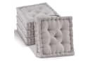 Beautissu Stuhlkissen Mila 4er Set Taupe 100% Baumwolle Bild 2