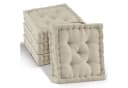 Beautissu Stuhlkissen 4er Set Mila Leinen Beige Bild 2