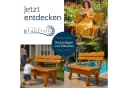Beautissu Gartenbank 2-Sitzer 120 cm Kiefernholz Bild 1
