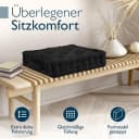 Beautissu Stuhlkissen Mila 2er Set 50x50cm Schwarz Baumwolle Bild 1
