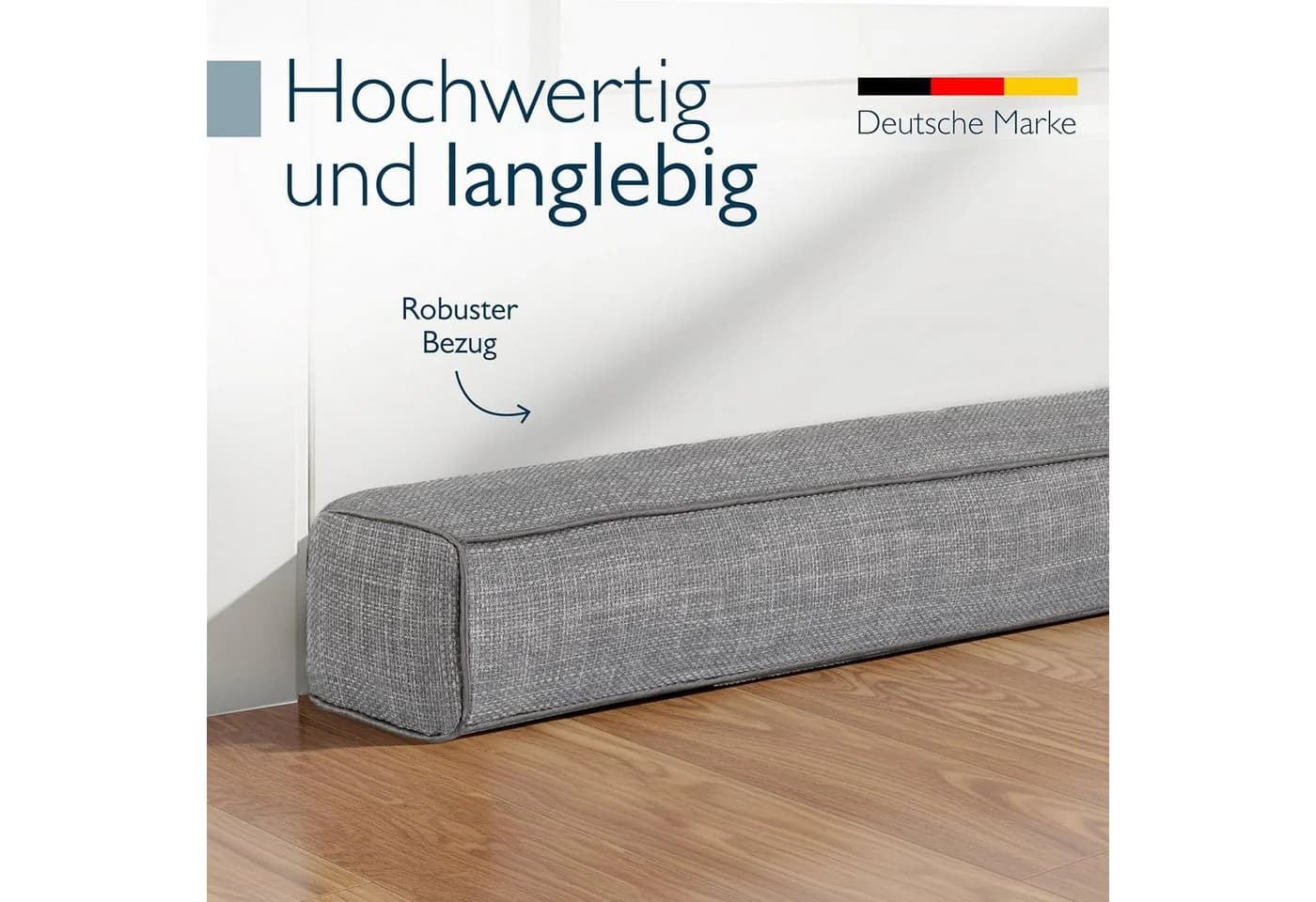 Beautissu Zugluftstopper 6,5 cm Grau - Bild 4