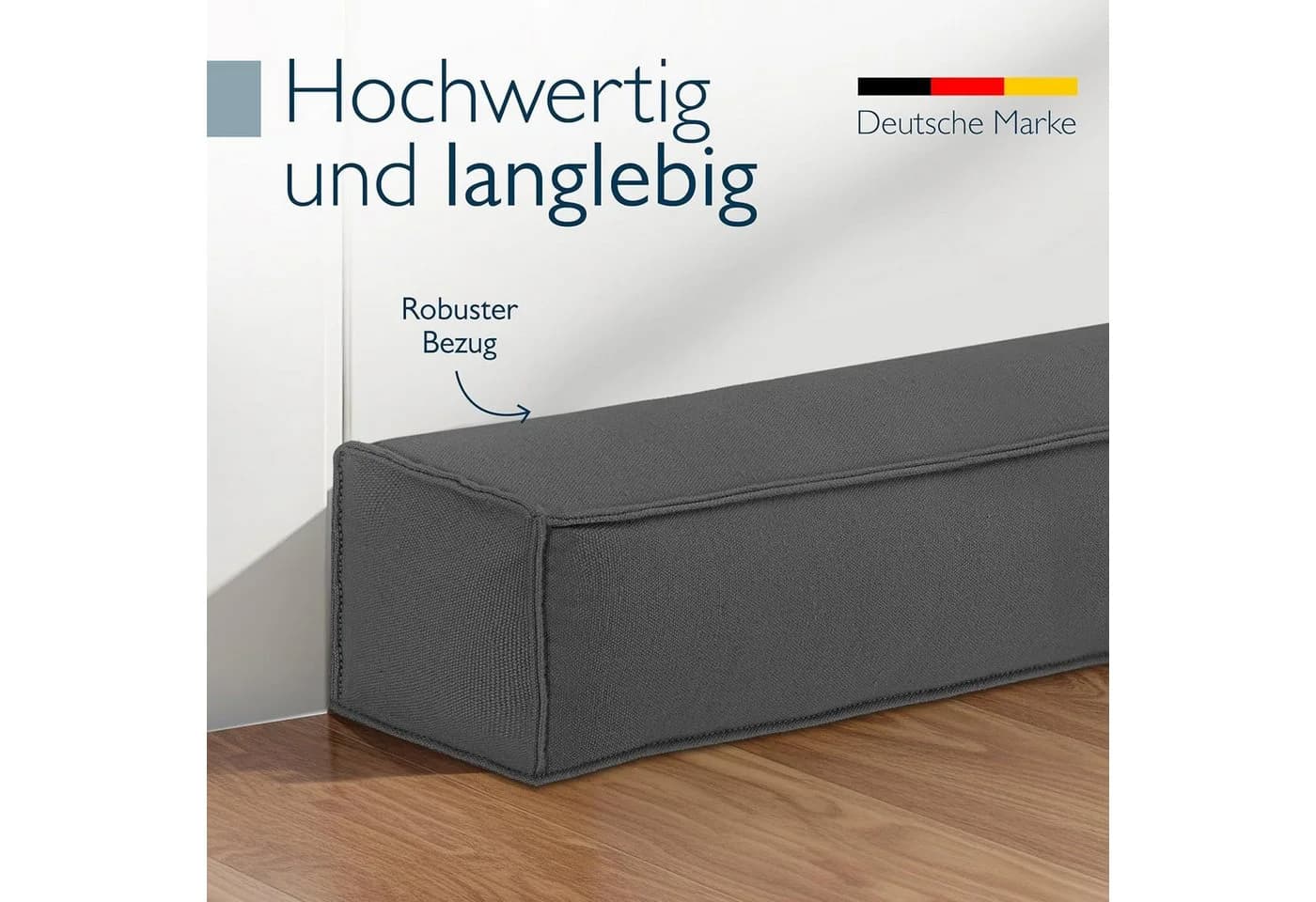 Beautissu Zugluftstopper 6,5 cm Grau - Bild 4