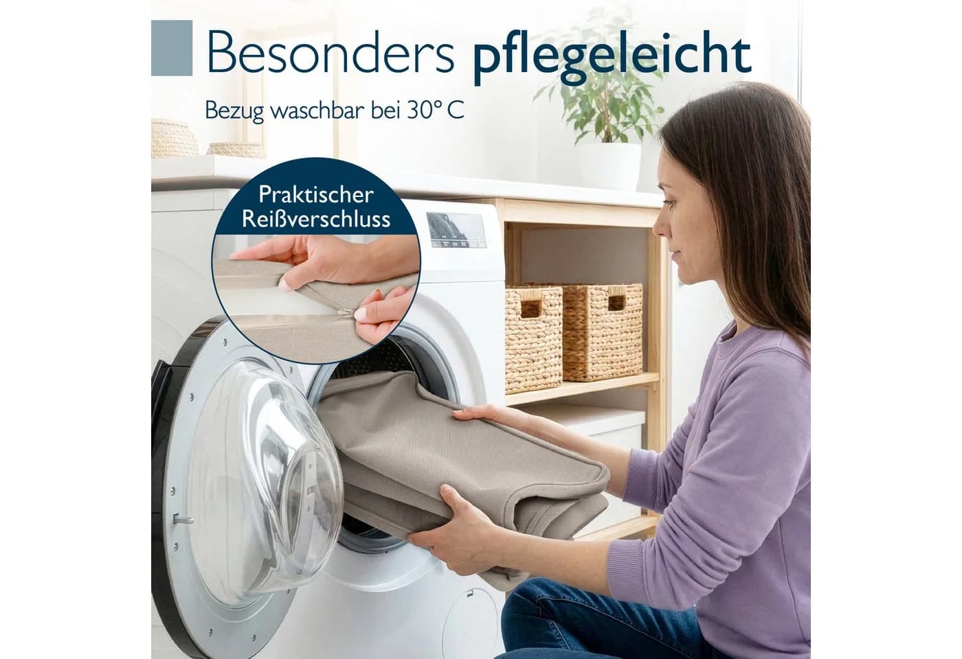 Beautissu Bankauflage Outdoor Beige Wasserdicht - Bild 5