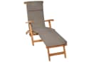 Beautissu Polsterauflage Deckchair Taupe Abnehmbar Bild 1